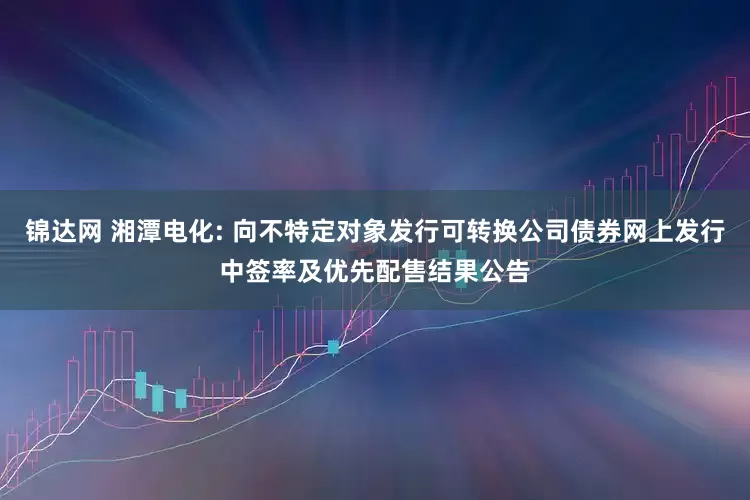 锦达网 湘潭电化: 向不特定对象发行可转换公司债券网上发行中签率及优先配售结果公告